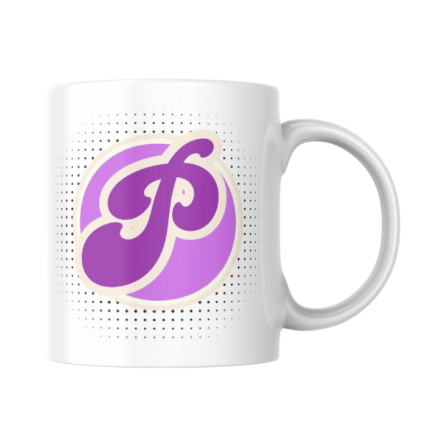 Alphabet Letter P Purple Pettleart Mug