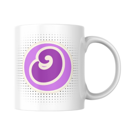Alphabet Letter O Purple Pettleart Mug