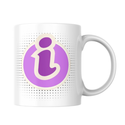 Alphabet Letter I Purple Pettleart Mug