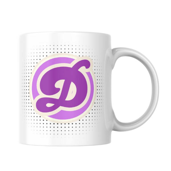 Alphabet Letter D Purple Pettleart Mug