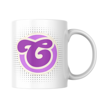 Alphabet Letter C Purple Pettleart Mug