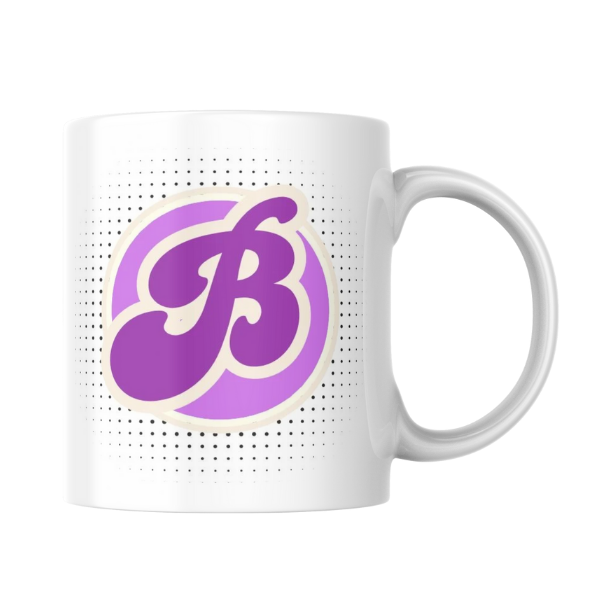 Alphabet Letter B Purple Pettleart Mug
