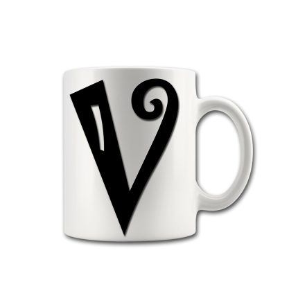 Alphabet Letter V Mug