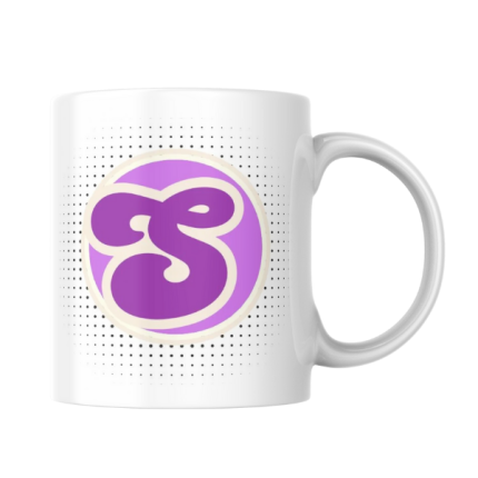 Alphabet Letter S Purple Pettleart Mug