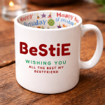 Best Friend Birthday Mug with Inner Design Happy Birthday Mug