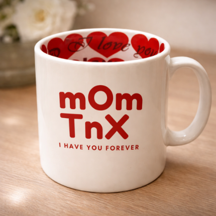Mom Thank You Mug with inner heart Mug