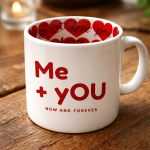Me and You Mug with Inner Heart Design Mug